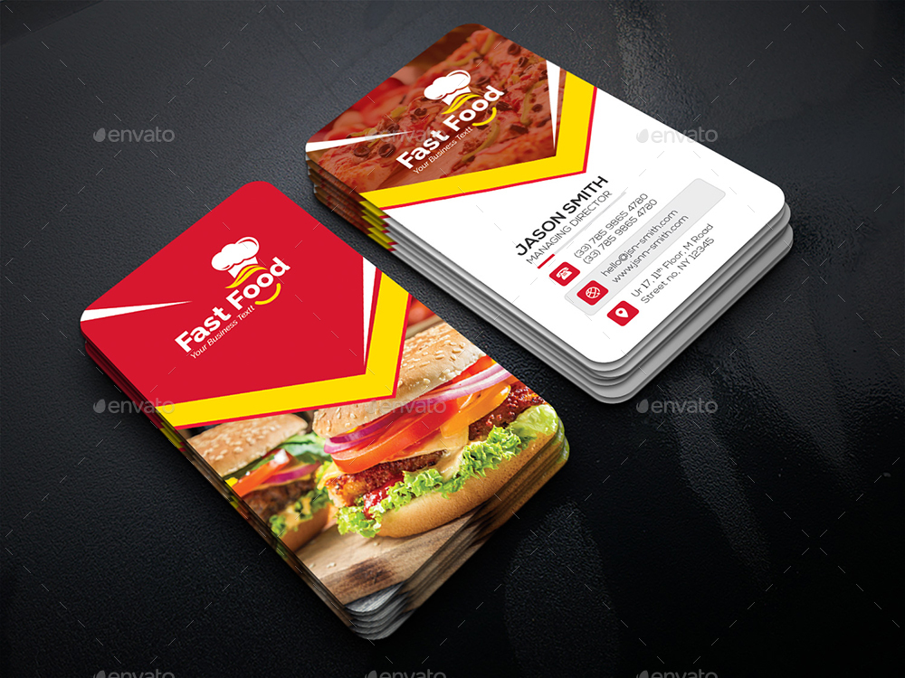 Fast Food Business Card By Generousart Graphicriver Fast Food Business Card By Generousart Graphicriver
